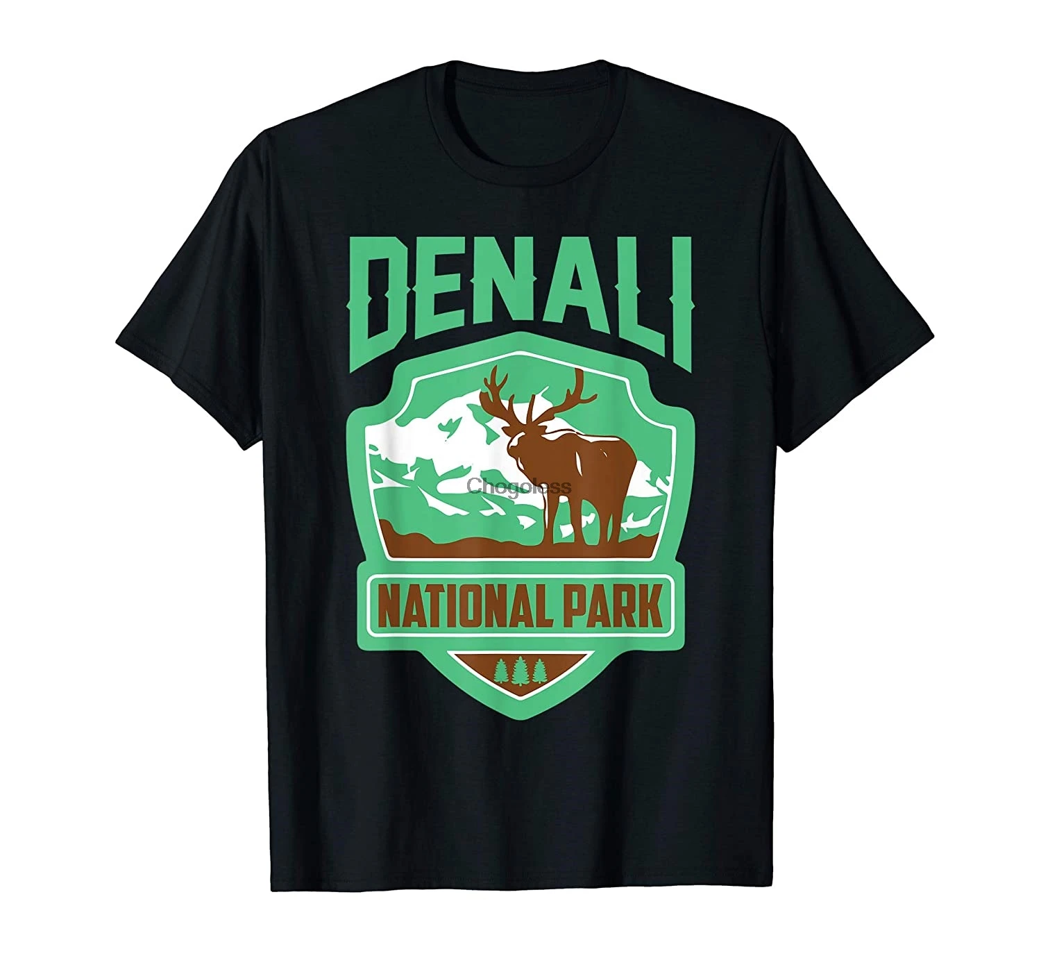 Denali National Park Alaska Big месац оленя футболка (1) |