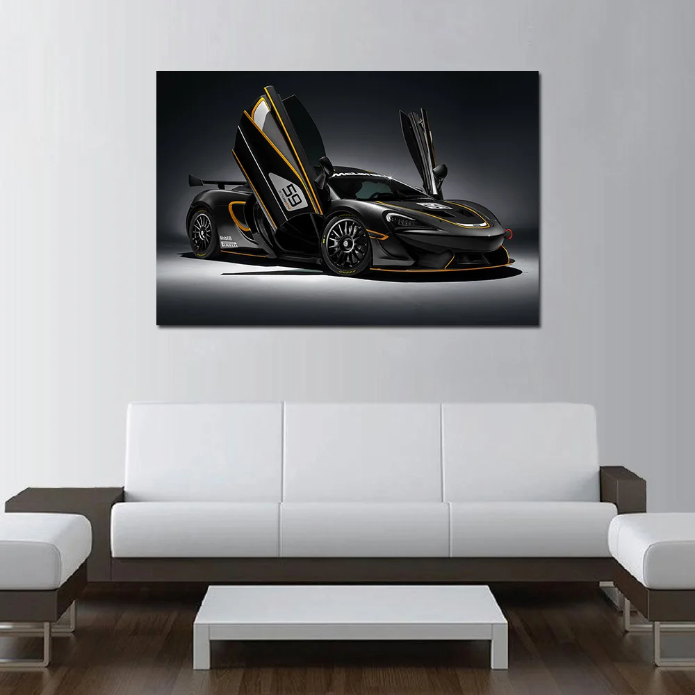 

Modern Cool Car Canvas Painting Mclaren GT Sport Car Picture Posters Print Wall Art for Living Room Home Decor (No Frame)