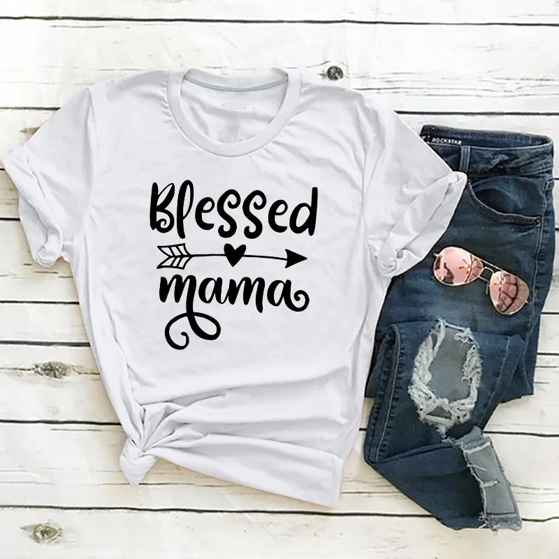 

Oversize Women Casual Mama Mother's Day Gift Short Sleeve Mother Summer Lady Tops T-Shirt Tees Female T Shirt