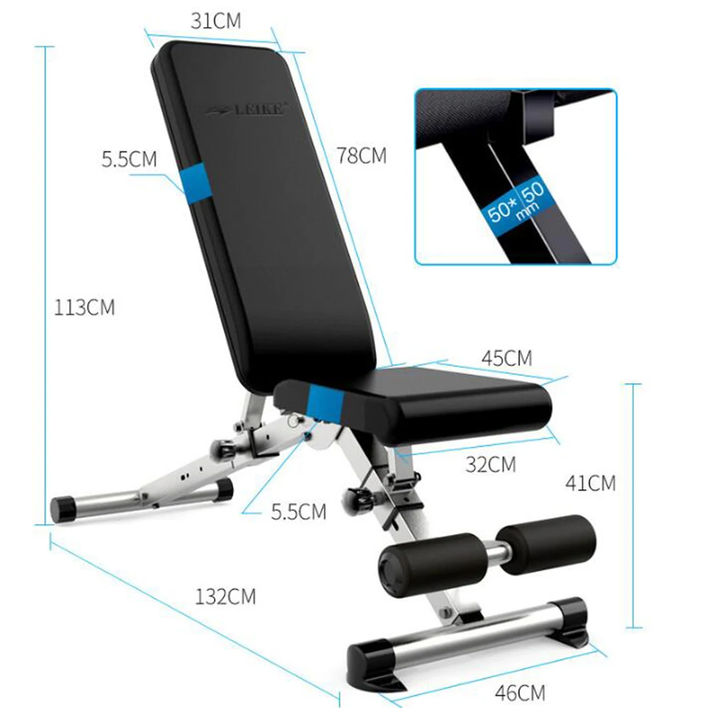 Многофункциональная Складная Скамья для гантелей брюшной Фитнес Вес подъема