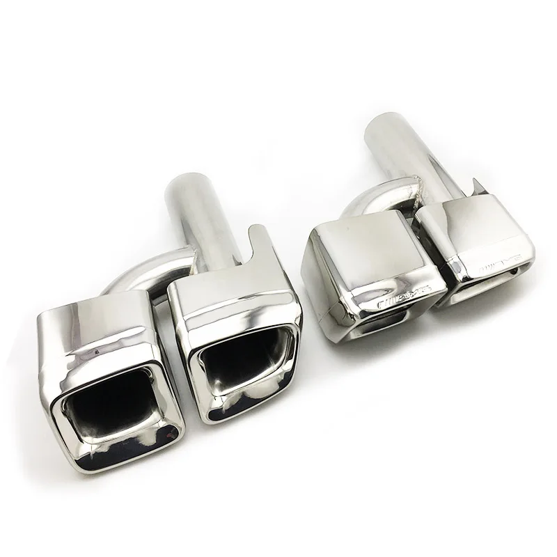H TYPE Silver 2 шт./компл. Нержавеющая сталь Материал Тип выхлопной глушитель выхлопной трубы W212 AMG выхлопные трубы для Mercedes-Benz AMG E63 W212 W204 - Цвет: H TYPE Silver