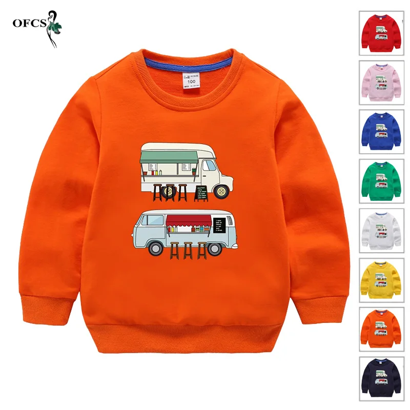 

Children's Hoodies Sweatshirts Boys Girl Kids Candy Color Tshirt Tees Cotton Pullover Tops For2-12Years Autumn Casual Outerwear