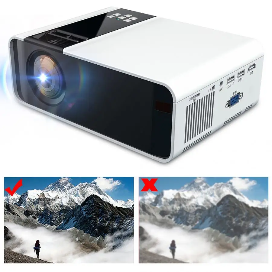 Светодиодный проектор W10 1080P домашний кинотеатр Ultra HD поддержка HDMI два USB (версия
