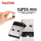USB-флеш-накопитель SanDisk CZ33 Mini, 2,0, 100% оригинал, 64 ГБ, 32 ГБ, 16 ГБ, 8 Гб