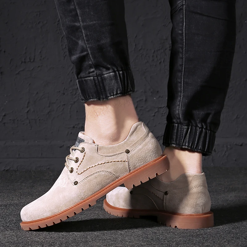 

Men Shoes fashion Genuine Leather oxfords Breathable Autumn lace up comfortable Casual Shoes Outdoor Men shoes for men sneakers