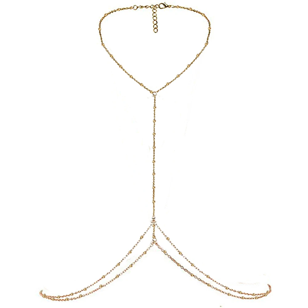 Европейская мода двухслойная цепочка для тела из нержавеющей стали талии на