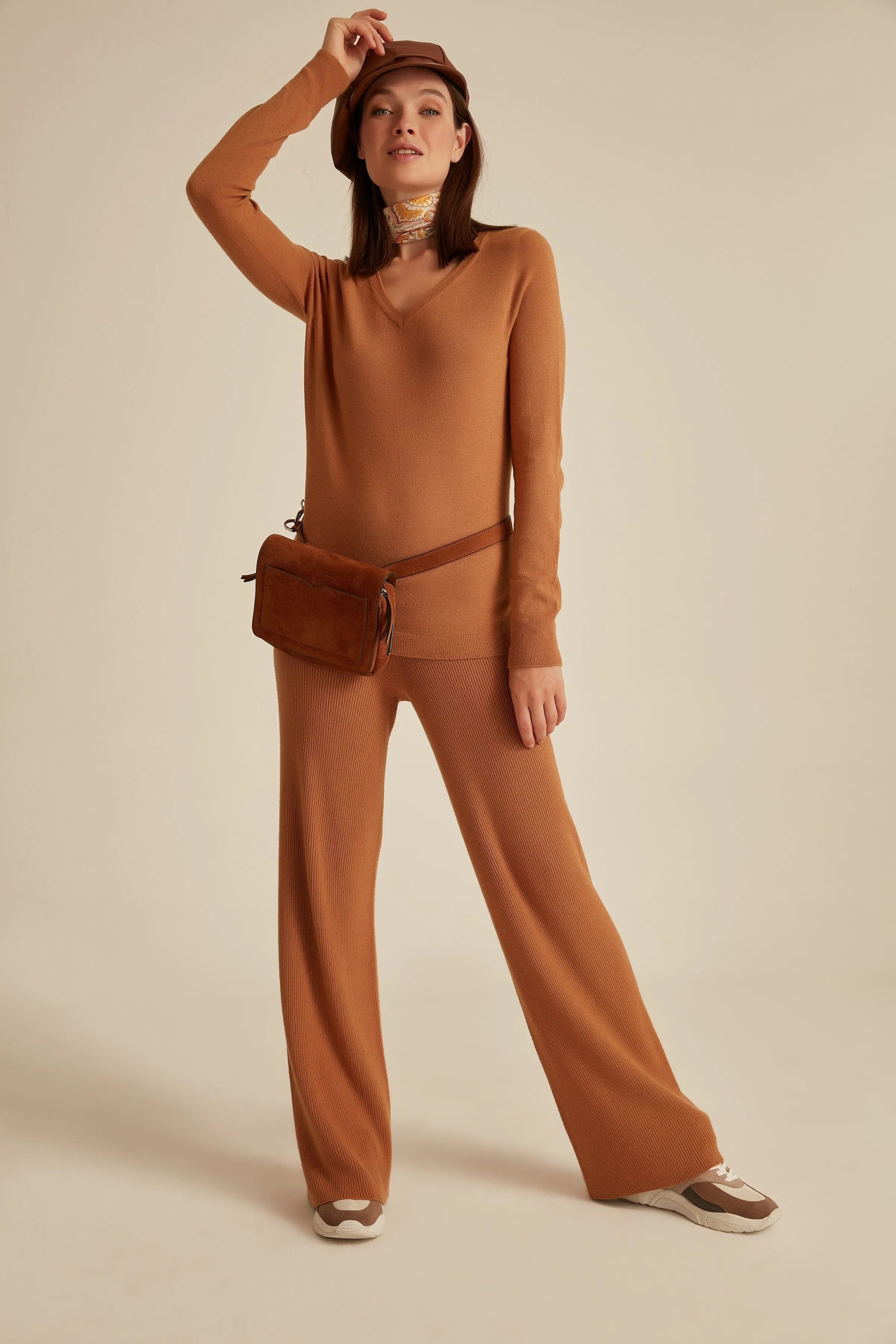 Бесшовные вся одежда рибана Beli колеса свитер брюки-A. | Женская