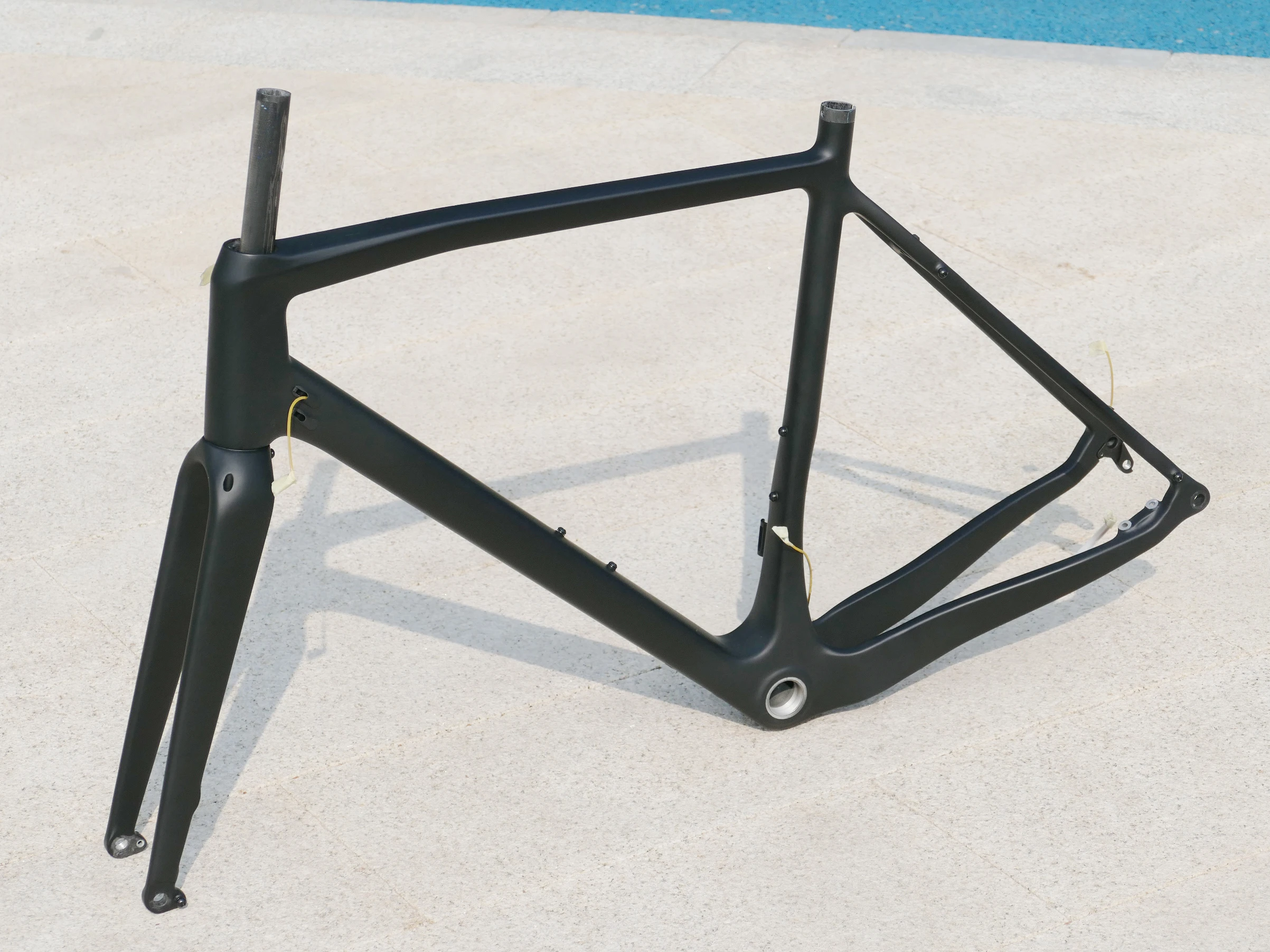 Новое поступление углеродный руль UD матовый гравия велосипед Bicyce через ось