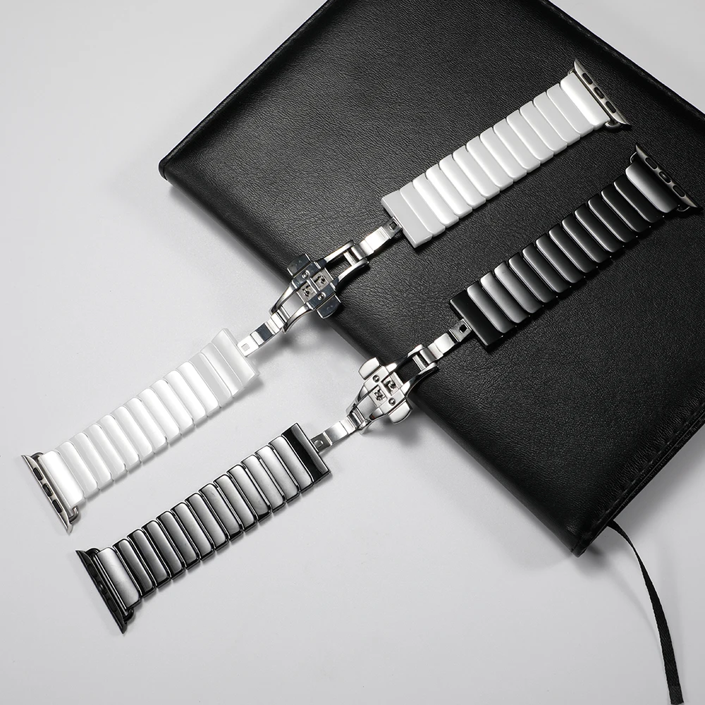 Керамический ремешок для apple watch Band apple watch 5 4 3 44 мм/40 мм iwatch band 42 мм/38 мм correa Link браслет ремень аксессуары для часов