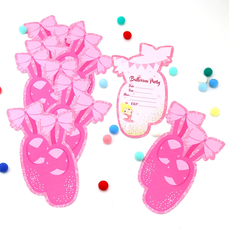 Балерина товары для дня рождения балетные коробки бумажные чашки приглашения