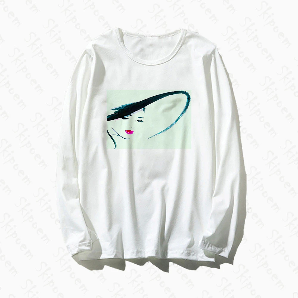 Лаконичные Чернила Стиль красные губы сексуальная девушка женская футболка