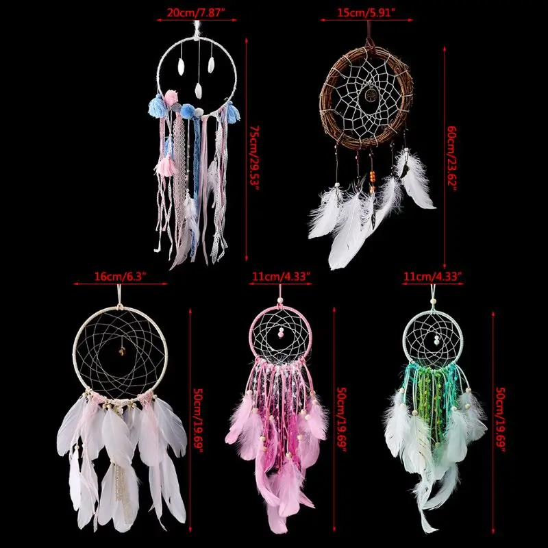 

2021 New Romantic LED Dream Catcher Strip Light 20-LED Decoration Lamp DIY Feather Crafts