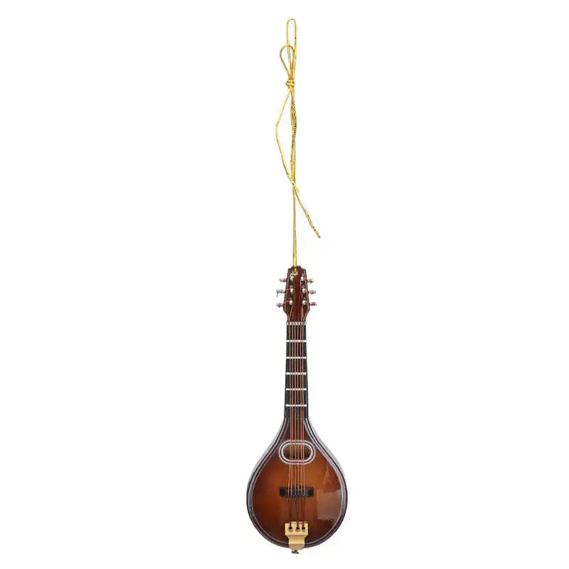 

Mandolin Decoration Miniature Mandolin Model Wooden Musical Instrument Collectible Gift Decoration 10cm Miniature Mandolin