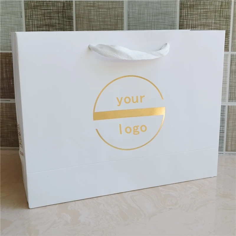 100 шт. индивидуальная подарочная упаковка бумажный пакет с покрытием тоут