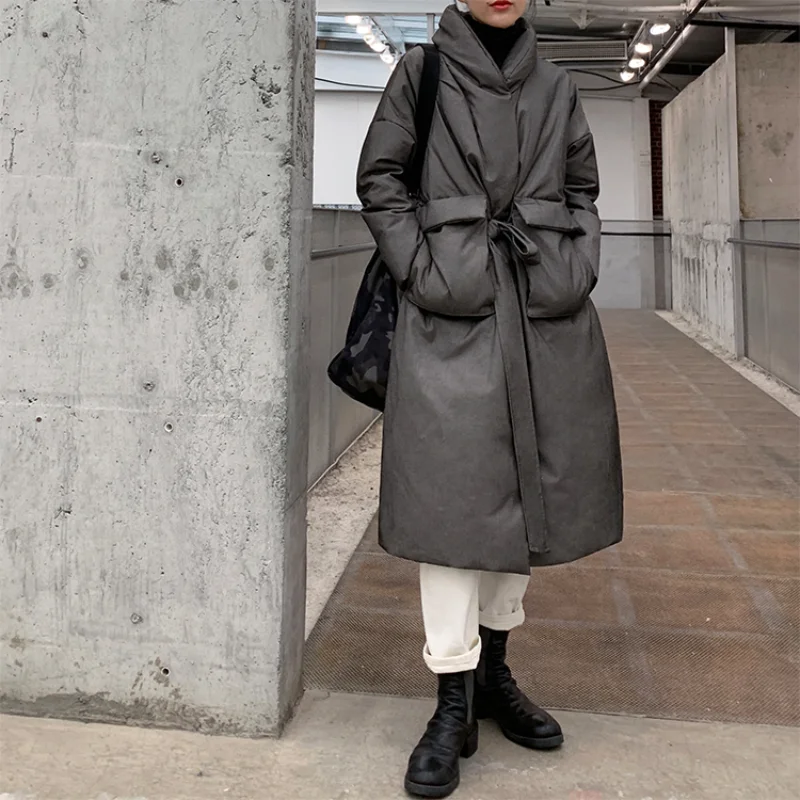 

Высококачественный Женский пуховик, зимнее длинное плотное модное пальто, женская одежда в Корейском стиле, верхняя одежда, Женская куртка ...