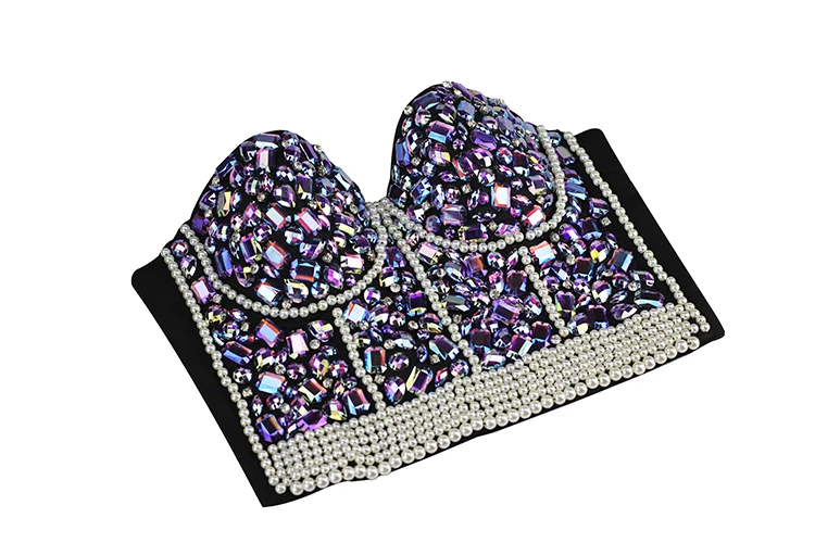 AB Стразы Жемчуг бюстгальтер слинг культур топы пикантные Роскошные Женский клуб