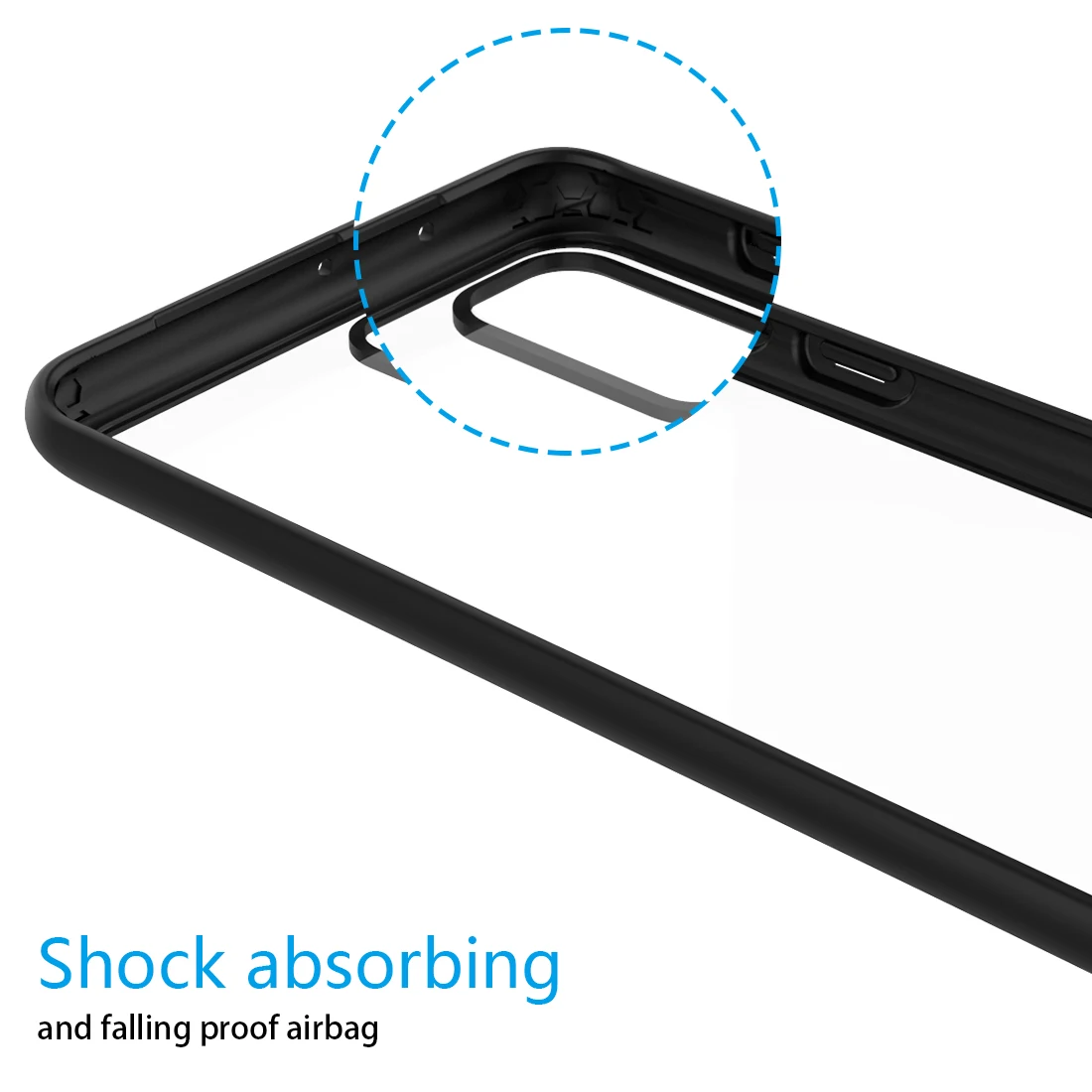 Прозрачный чехол для Samsung Galaxy S20 Plus TPU рамка + задняя прозрачная ПК Противоударный