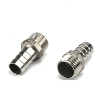 304 stainless steel dn6 dn8 dn10 pagoda joint hose barb hexagon male screw thread pipe connector adapter joint