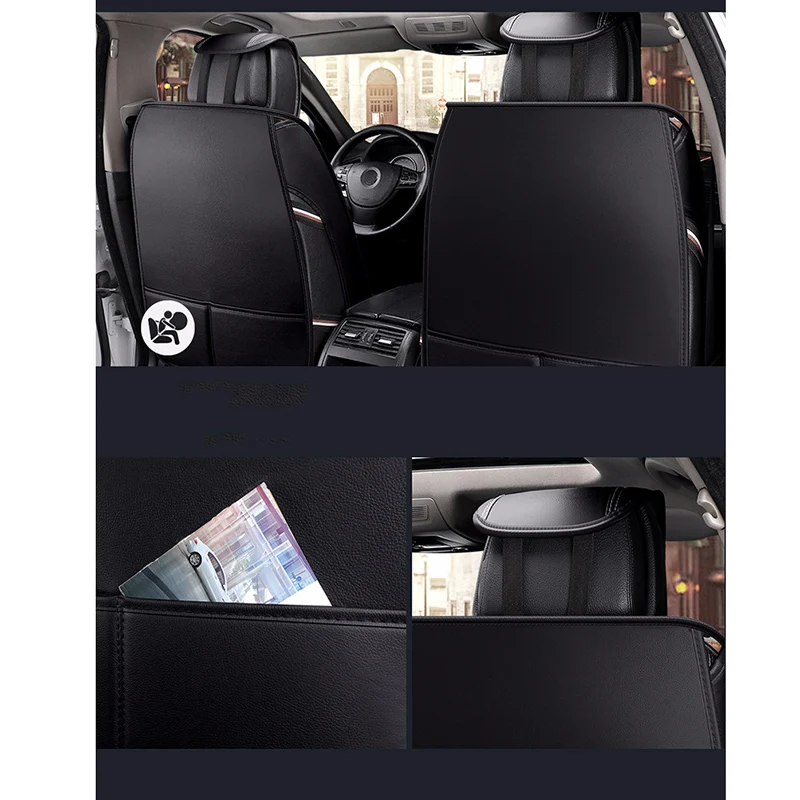 Универсальные кожаные чехлы на сиденья автомобиля ZRCGL для Alfa Romeo Giulia Stelvio 2017