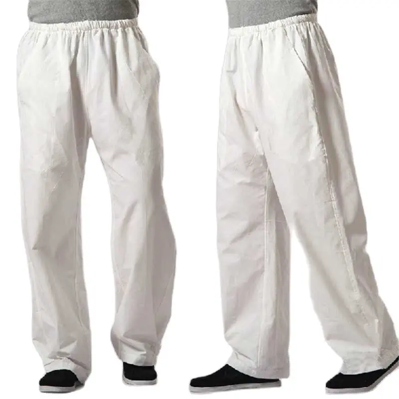 Брюки мужские грубые хлопковые с эластичным поясом повседневные Свободные