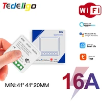 tuya smart life wifi light switch diy mini 16a timer for led supports 2 way app remote control work with alexa echo google home