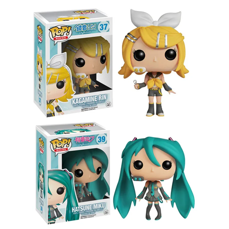 Funko Pop Hatsune Miku виниловые фигурки в кагамине Рин кукла Аниме Хацунэ Мику фигурка игрушки для отаку подарок на Рождество День рождения