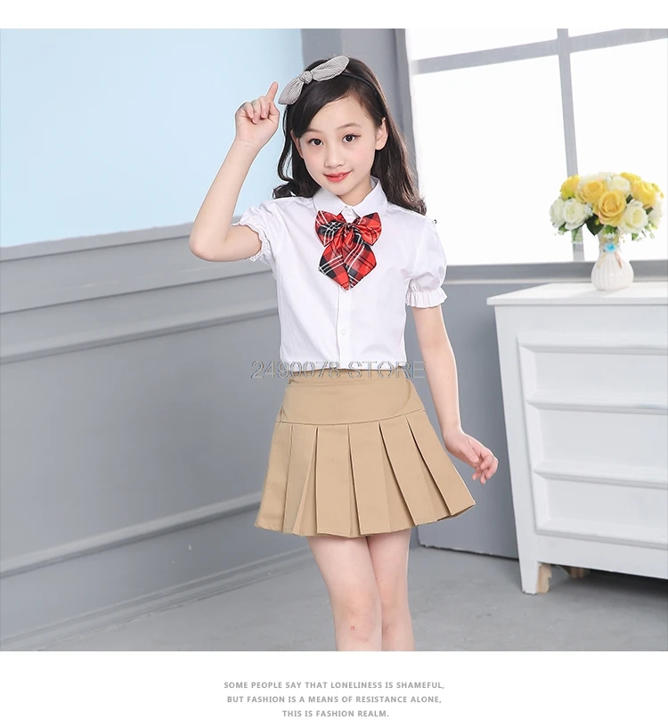Юбка в английском стиле для школьниц Детская плиссированная юбка принцессы