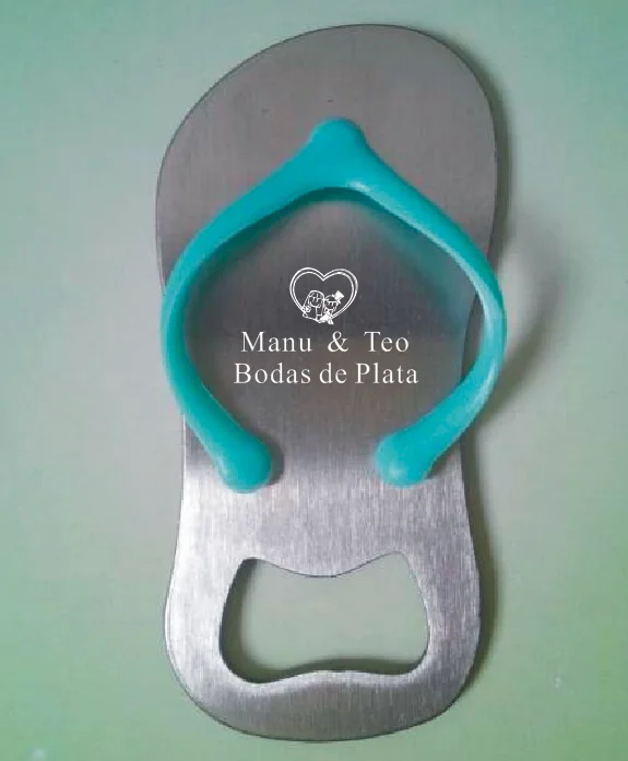 

1pc FREE Personalized Cute flip flop style beer opener 30g/pc Unique souvenirs for baby shower&birthday party