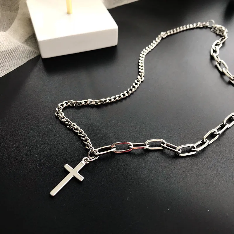 Цепочка с подвеской в виде Креста для мужчин и женщин многослойное длинное