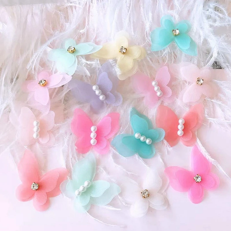 Кружевные нашивки 10 шт./лот аппликация цветочное жемчужное свадебное платье с