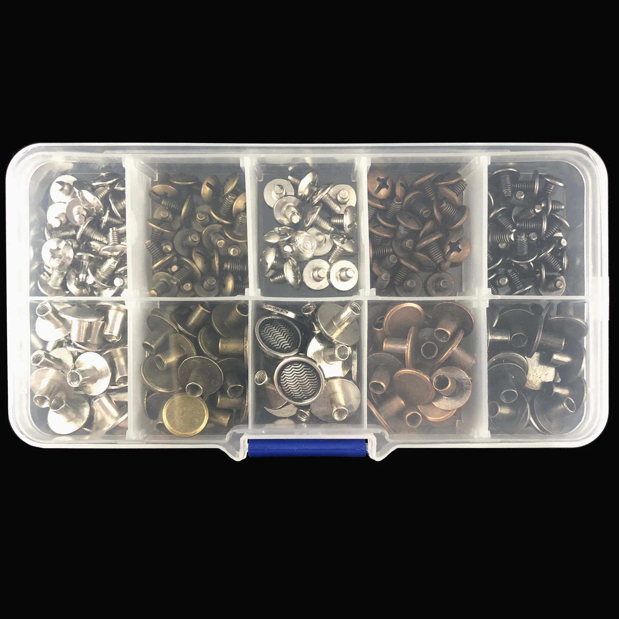 YORANYO 115 наборов набор смешанных цветов с круглой плоской головкой Винты волнистые