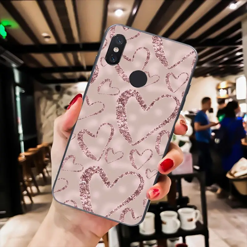 Чехол для телефона MaiYaCa с золотыми розовыми блестками Xiaomi mi5 6 A1 A2 Lite Mi9 9SE mi8lite F1 Mix2 2S