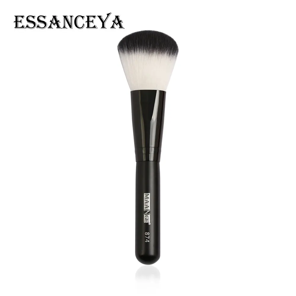 874-Black ESSANCEYA, нейлоновая Кисть для макияжа с наклонной головкой, контур для лица и щек, косметическая пудра, основа для нанесения румян, Угловая Кисть для макияжа, набор кистей для макияжа - Handle Color: 874-Black