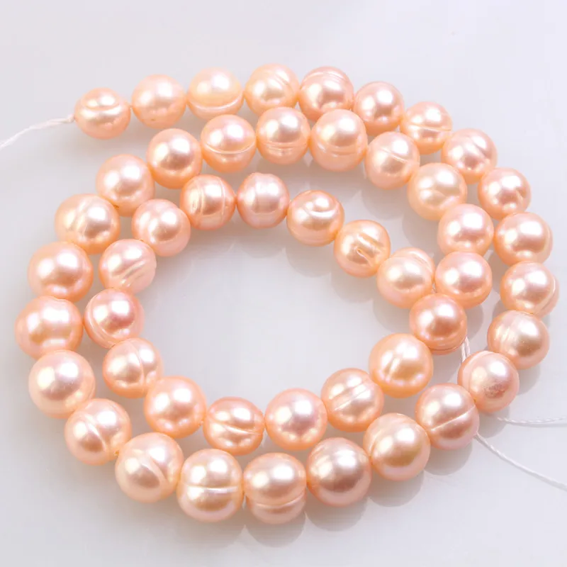 Pink pearl Винтовая нить рисовые бусины форма картофеля натуральный пресноводный жемчуг россыпью бусины для изготовления ювелирных изделий(4-10 мм - Цвет: Pink pearl