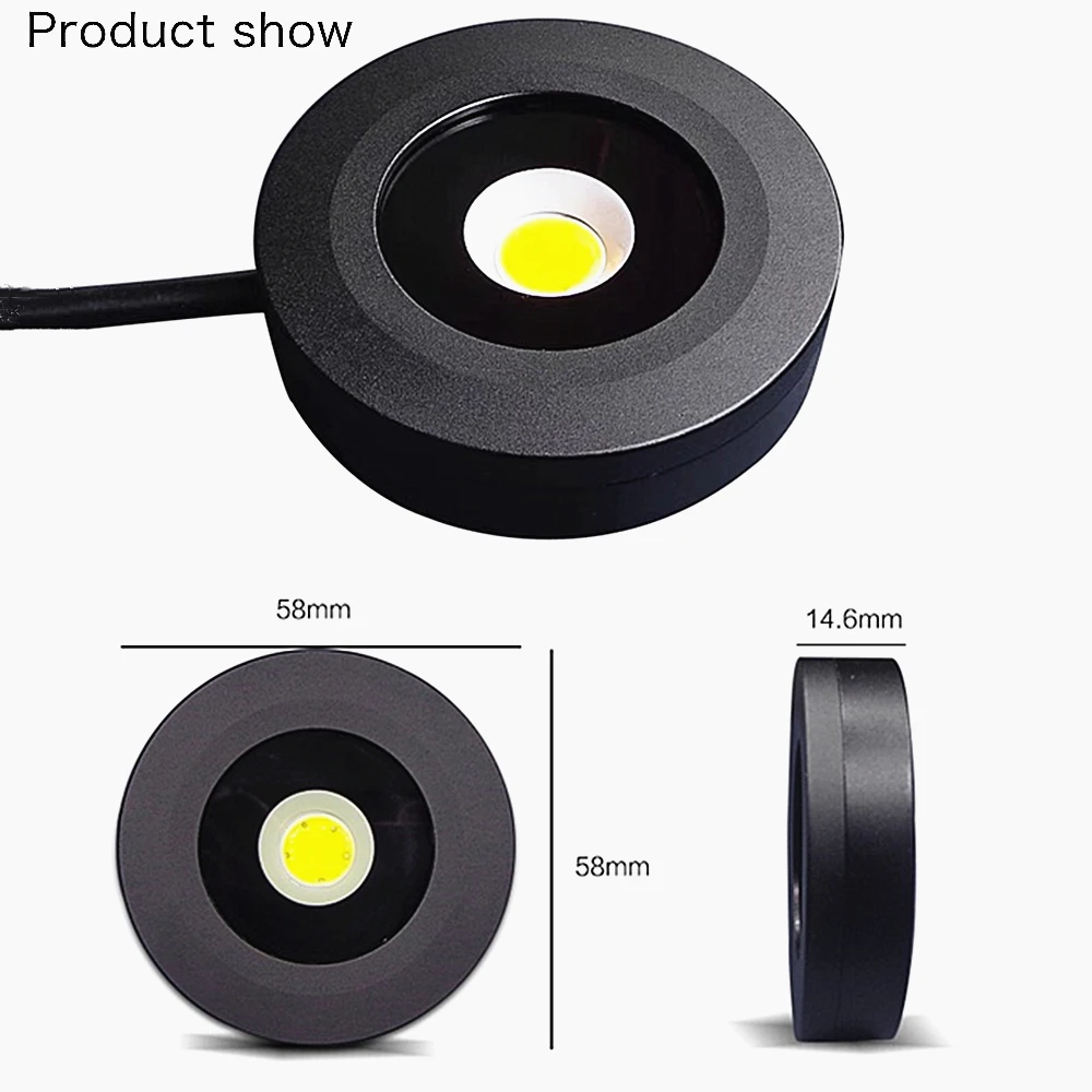 ip65 aluminum under cabinet light 3w led dimmable wardrobe night lamp kitchen counter bedroom closet cupboard lighting 220v 110v free global shipping