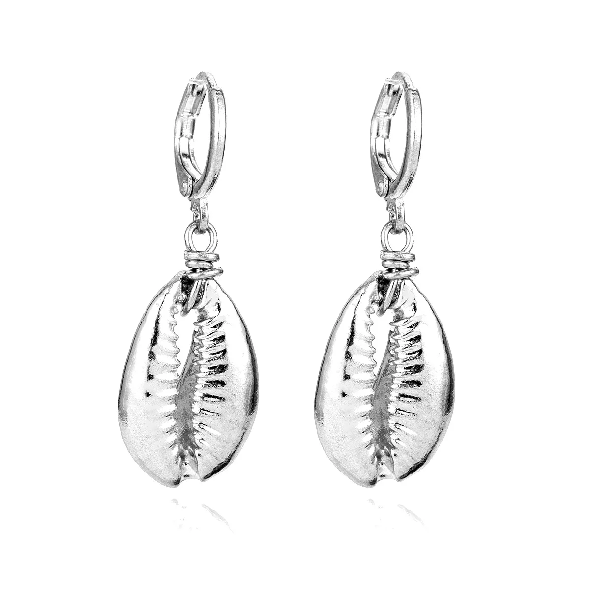 Small Style1 Silver Новинка, Милые простые серьги-подвески в виде розы, цветов, Луны, крестик Love Heart, висячие серьги для женщин, золотые, серебряные, маленькие серьги - Окраска металла: Small Style1 Silver