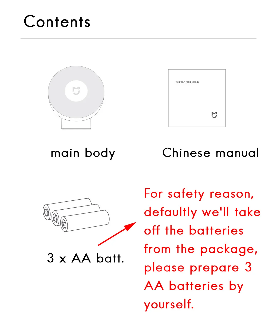 Ночной свет Xiaomi 2 с активированным движением светочувствительным магнитным поворотом 360 2 яркостью батареей АА до 365 дней 2800K