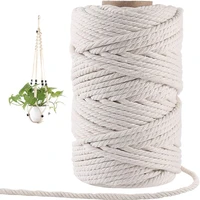natural cotton twine rope cotton macrame cord twisted soft cotton cord string diy plant hanger craft making knitting cord rope