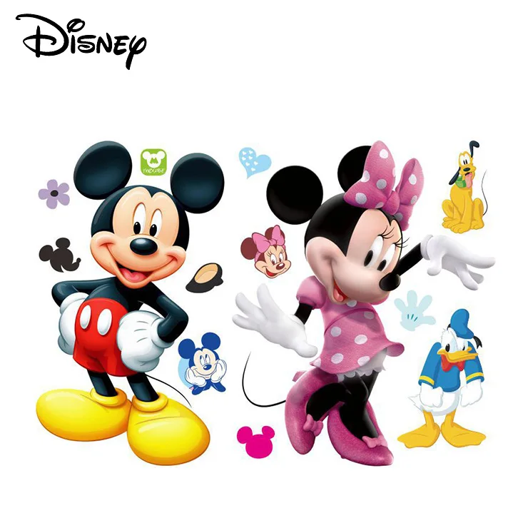 Disney Мода Микки Минни Маус DIY маленькая наклейка съемный водонепроницаемый стикер с рисунком из мультфильма детские декоративные наклейки