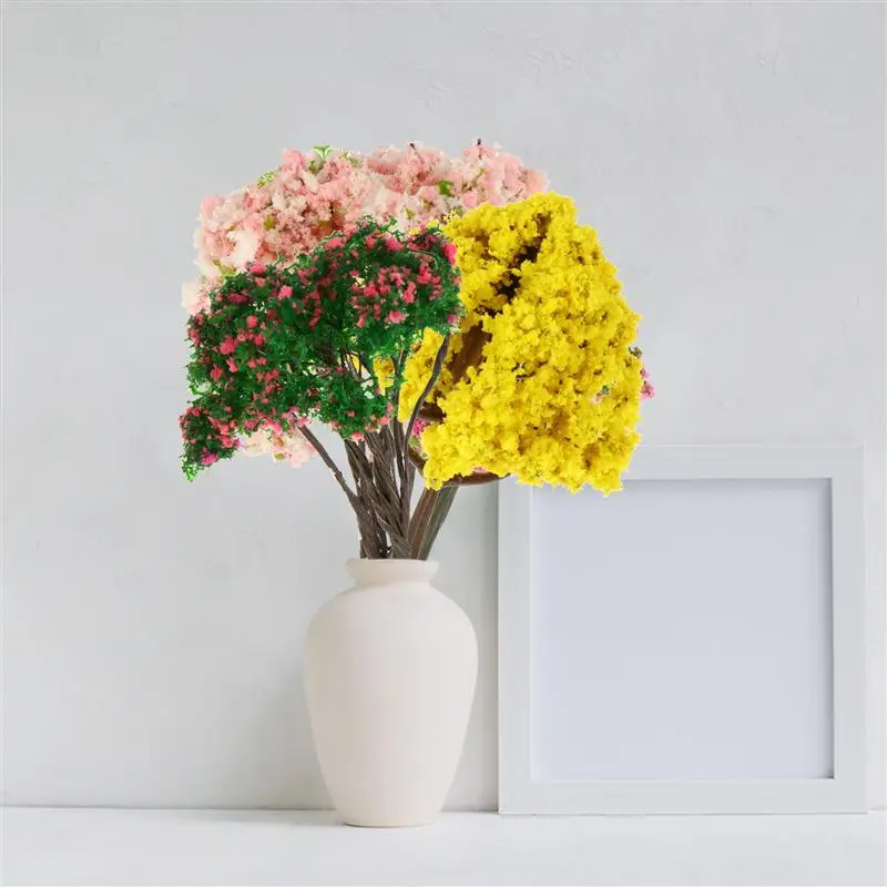 

8Pcs Plastic Trees Bushes Decorative Trees DIY Crafts Adornments