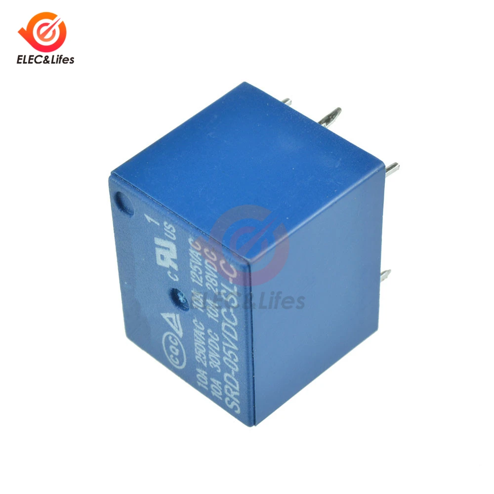 Постоянный ток, 5В, Мощность триггерный релейный модуль SRD-05VDC-SL-C T73-5V SRD-5VDC-SL-C 5Pin реле выключателя Тип