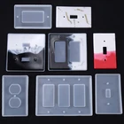 С украшением в виде кристаллов эпоксидная смола, форма USB розетка Панель крышка выключателя освещения силиконовая форма сделай сам искусство ремесла литья ювелирных изделий инструмент