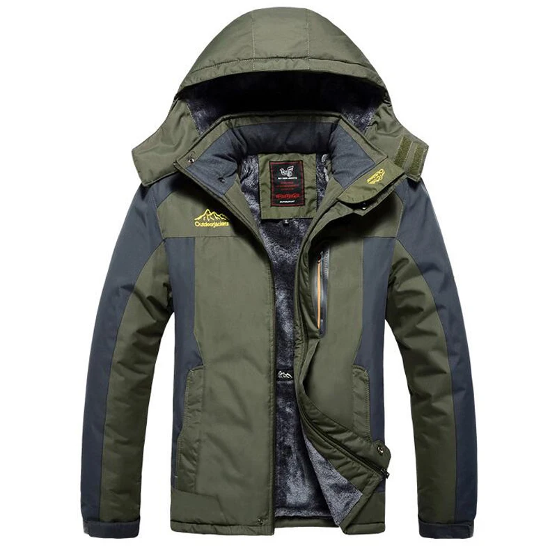 

Winter Jacket Men Thick Windproof Waterproof Fleece Coat Mens Military Outwear Parka Plus Velvet Size 6XL 7XL 8XL 9XL Overcoat
