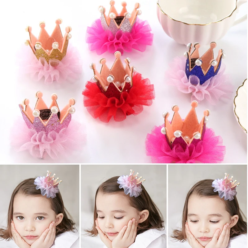 

Wholesale 7-20pcs Shiny Hair Accessories for Girls Princess Sweet Hairpins Crown Lace Pearl Hair Clips Barrettes Headdress