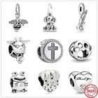 925 пробы Серебряная электрическая гитара пчела Шахта Пудель щенок собака Подвеска Сделай Сам Изящные бусины подходят к оригинальному Pandora Шарм браслет ювелирные изделия