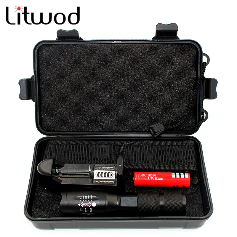 

Litwod z35 LED Flashlight Tactical 5000 Lumens XM-L2 Zoomable 5 Modes Aluminum Waterproof Lanterna LED Torch Flashlights