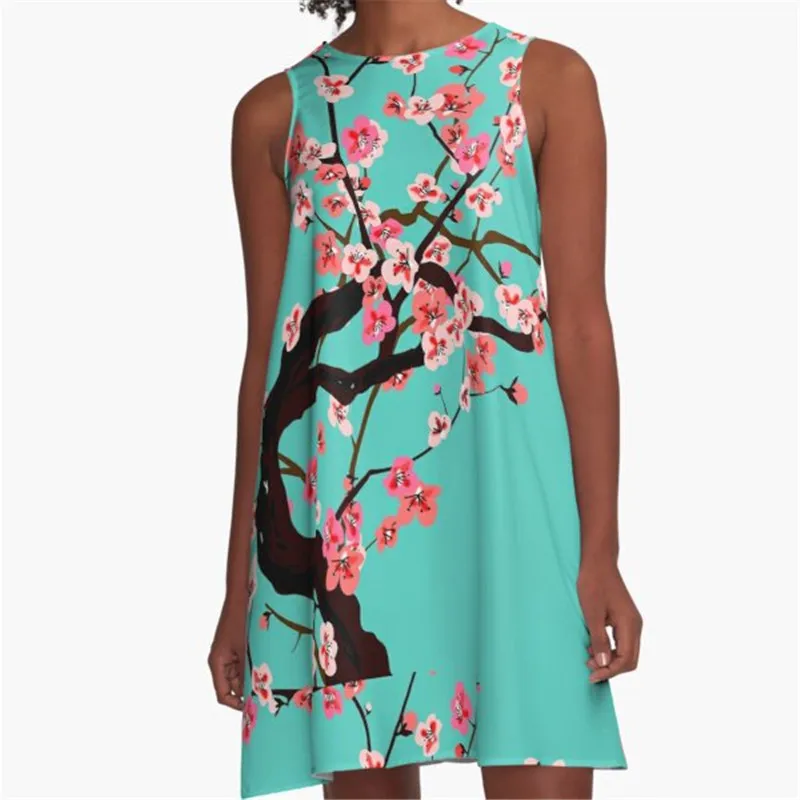 

Fashion Women summer dresses unicorn kitty Printed A-Line Boho Dress for women harajuku Sexy ladies mini short beach dress