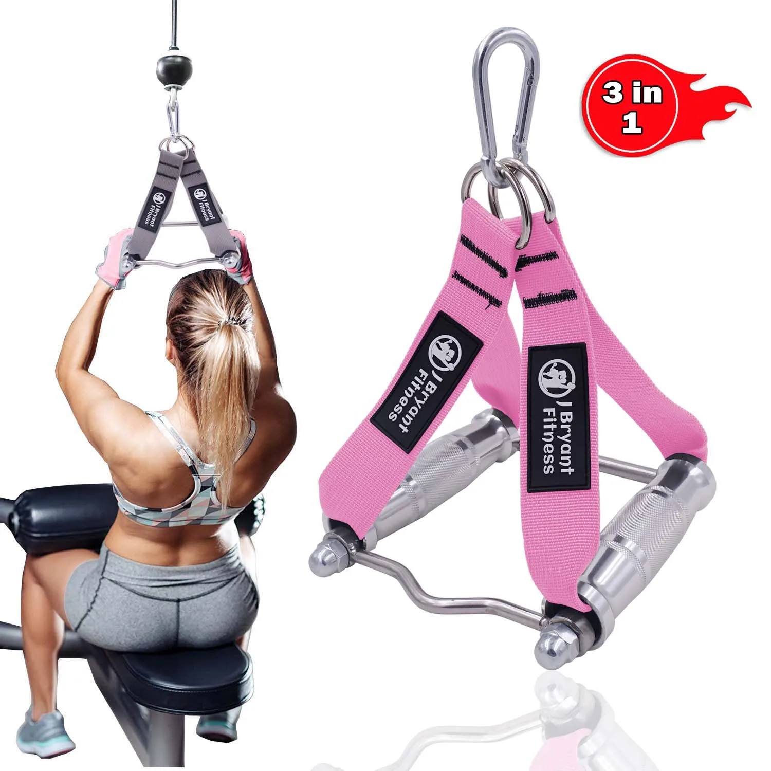 

аксессуары Портативная сборка для тренажерного зала, двойные D-ручки для кабельного станка LAT, тянущиеся Т-образные гребные тренировочные н...