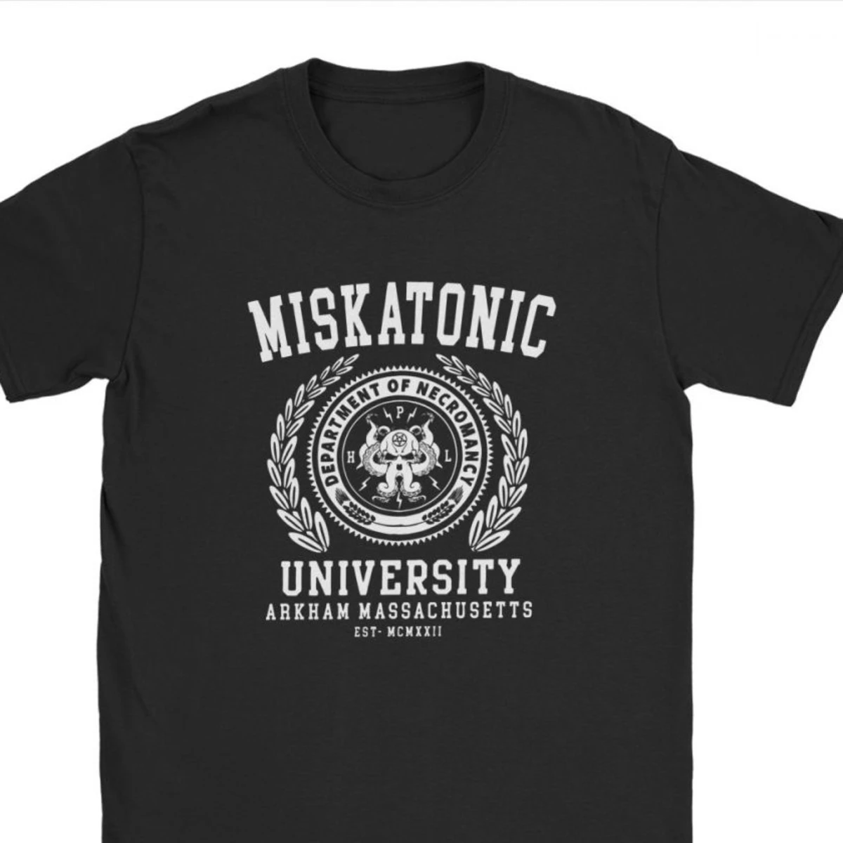 Cthulu And Lovecraft Miskatonic футболка University Мужская с вызовом Cthulhu Necronomicon смешные футболки