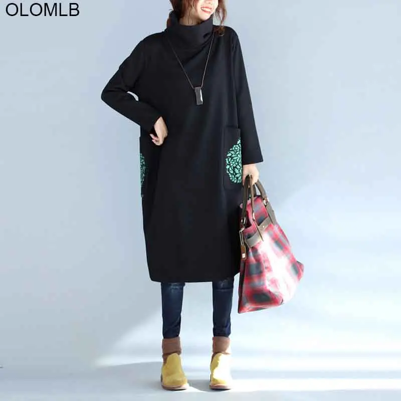 Большие размеры женское платье хлопковое плотное женская одежда свободные